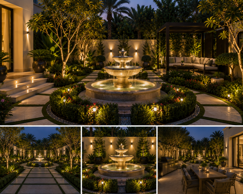 Garden Fountain Installation — Yas Island, Abu Dhabi
