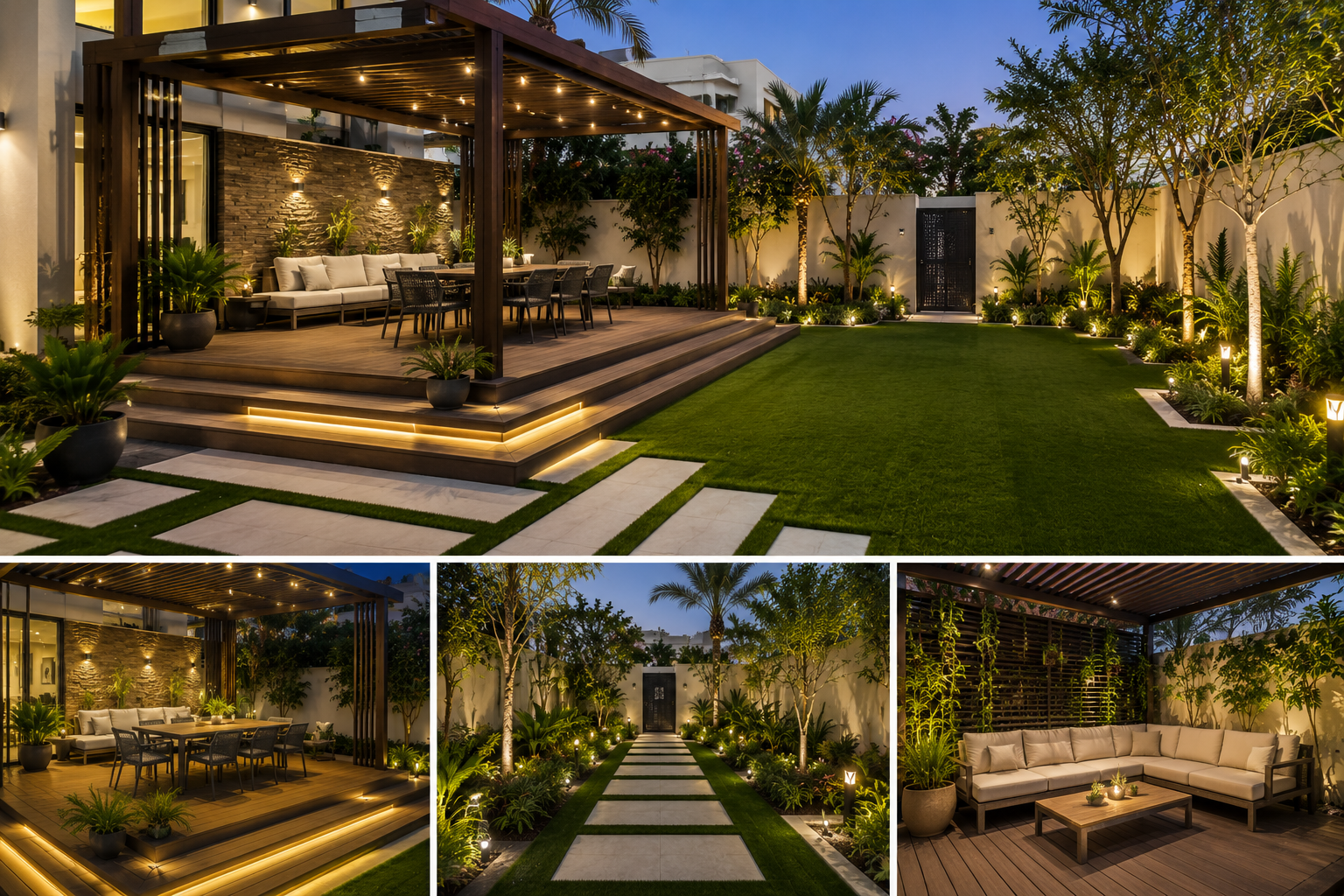Luxury Garden & Pergola Installation — Al Raha Gardens, Abu Dhabi