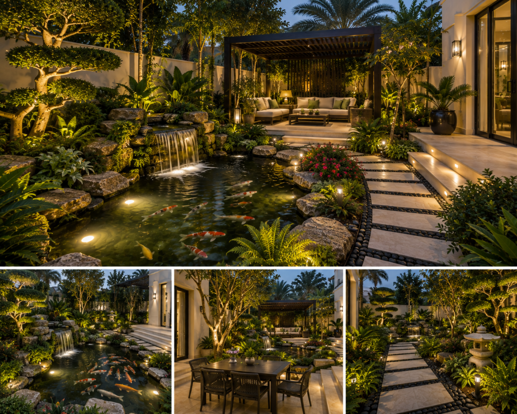 Luxury Koi Pond & Garden — Emirates Hills, Dubai