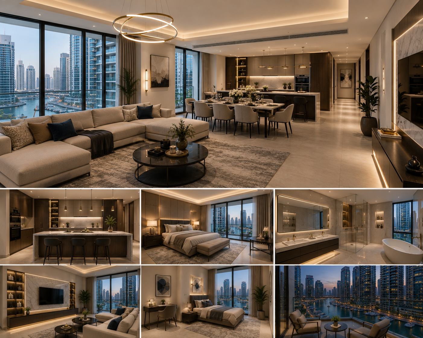Modern Apartment Interior Renovation — Dubai Marina, Dubai