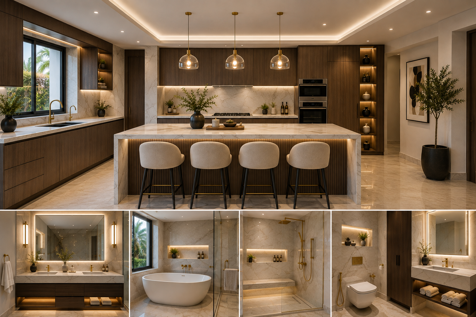 Premium Villa Kitchen & Bathroom Renovation — Al Bateen, Abu Dhabi